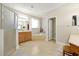 Bathroom featuring a soaking tub, glass enclosed shower, double vanity, and tile flooring at 5808 Oak Lake Trl, Oviedo, FL 32765