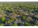Wide aerial view of the residential community amidst lush greenery and mature trees at 782 Valencia Ave, Orange City, FL 32763