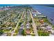Wide aerial shot of the home's location in a waterfront community with river and ocean views at 863 Riverside Dr, Ormond Beach, FL 32176