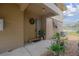 Inviting front door with a wreath and landscaping at 120 Hibiscus Woods Ct # 2A, Deltona, FL 32725