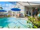 Relaxing screened-in pool and patio area for outdoor entertaining and enjoying the backyard at 13944 Huntwick Dr, Orlando, FL 32837