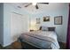 Bedroom featuring a large closet and light blue walls at 1560 S Pearl St, Deland, FL 32720