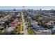 Aerial view of a residential neighborhood with a home close to A1A and city buildings by the beach at 219 Lynnhurst Dr, Ormond Beach, FL 32176