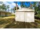 A storage shed in the yard offers extra storage space at 2309 6Th Ave, Deland, FL 32724