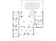 Detailed floor plan outlining the layout of the home, including room dimensions and features like a swimming pool and screened porch at 316 Oak Springs Dr, Debary, FL 32713