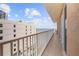 This balcony offers a relaxing outdoor space with ocean views at 3799 S Atlantic Ave # 601, Daytona Beach, FL 32118