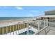 Balcony overlooking the beach and ocean, accessible from the main living space at 4363 S Atlantic Ave, Ponce Inlet, FL 32127