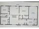 Detailed floor plan featuring bedrooms, bathrooms, kitchen, living, dining, garage, laundry, and veranda at 4836 Ne 26Th Ter, Ocala, FL 34479