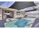 Beautiful in-ground pool with steps and a screened lanai for outdoor relaxation and entertainment at 5298 Bear Corn Run, Port Orange, FL 32128