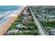 Aerial view of the beachside community showing the home's location with ocean access at 787 Ocean Shore Blvd, Ormond Beach, FL 32176