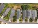 An aerial view looking straight down at a row of homes with nice landscaping at 914 Smokerise Blvd, Port Orange, FL 32127