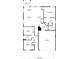 Detailed floor plan showcasing the layout of the 3-bedroom, 2-bath home with 1,587 square feet of living space at 999 Trumbull St, Deltona, FL 32725