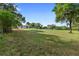 A sprawling backyard with a view of the house and barn, framed by mature trees at 1560 S Pearl St, Deland, FL 32720