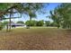 Expansive backyard with mature trees, showcasing the home and additional structures at 1560 S Pearl St, Deland, FL 32720