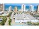 Aerial view featuring several high-rise condo buildings with ocean views at 1 Oceans West Blvd # 20B4, Daytona Beach, FL 32118
