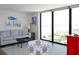 Bright living room boasts large windows with scenic views and comfortable seating at 1 Oceans West Blvd # 20B4, Daytona Beach, FL 32118