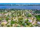 Expansive aerial shot showcases a charming home nestled in a lush, green neighborhood by the water at 1206 Parkside Dr, Ormond Beach, FL 32174