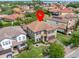 Aerial view of the property showing its location, landscaping, and proximity to surrounding neighborhood at 199 Verde Way, Debary, FL 32713