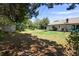 Backyard with a shed and mature trees offering a private outdoor space for relaxation and recreation at 219 Brevity Ln, Deland, FL 32724