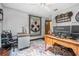 Home office featuring hardwood floors and a cozy spot for getting work done at 229 Riverbend Rd, Ormond Beach, FL 32174