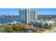 Aerial view of the Marina Grande buildings, offering waterfront access and gorgeous views at 241 Riverside Dr # 1909, Daytona Beach, FL 32117