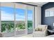Balcony view with chair, showing the expansive cityscape at 241 Riverside Dr # 1909, Daytona Beach, FL 32117