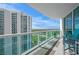 This large balcony is perfect for outdoor living, with seating and views of the city and Intracoastal at 241 Riverside Dr # 1909, Daytona Beach, FL 32117