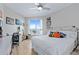 Bright bedroom with a waterfront view, featuring sporty accents and a cozy, inviting atmosphere at 241 Riverside Dr # 304, Daytona Beach, FL 32117