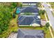 Overhead aerial showing rooftop and trees surrounding property at 341 Chelsea Place Ave, Ormond Beach, FL 32174