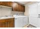 Functional laundry room featuring a sink, modern appliances, and ample storage at 341 Chelsea Place Ave, Ormond Beach, FL 32174