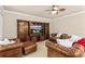 An inviting living room with tile floors and comfortable leather couches at 341 Chelsea Place Ave, Ormond Beach, FL 32174