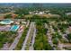 Aerial view shows community in proximity to Silver Sands Middle School and other community amenities at 4029 N Waterbridge Cir, Port Orange, FL 32129