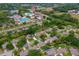 Community aerial view highlights nearby recreational facilities, lake and convenient YMCA access at 4029 N Waterbridge Cir, Port Orange, FL 32129