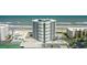 Condo building exterior with ocean views, balcony suites, and a beautiful community swimming pool at 5207 S Atlantic Ave # 723, New Smyrna Beach, FL 32169