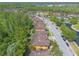 Aerial view of townhomes nestled among trees, showcasing the community's layout and landscaping at 6078 Tivoli Gardens Blvd, Orlando, FL 32829