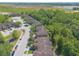 An aerial shot of residences situated amidst trees and landscaping in a community at 6078 Tivoli Gardens Blvd, Orlando, FL 32829
