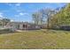 Backyard area with small covered patio and shed behind the house at 630 Florida Ave, Daytona Beach, FL 32117