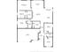 Detailed floor plan showcasing the layout of the house, including the primary bedroom, kitchen, and garage at 716 Riviera Bella Dr, Debary, FL 32713