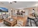 Open-concept space with an island kitchen, comfortable lounge, and seamless flow for modern living at 859 Oak Hollow Loop, Deland, FL 32724
