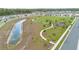 Aerial view of the community park showing green space and recreation equipment at 9392 Revere Ave, Leesburg, FL 34788