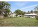 Lush backyard offers plenty of green space, mature trees, and privacy, enhancing the outdoor living experience at 104 Hester Ave, New Smyrna Beach, FL 32168