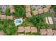 Aerial view of community and pool at 110 Cypress Woods Ct # 2B, Deltona, FL 32725
