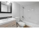Bathroom featuring a shower-tub combo and modern vanity with plenty of room at 110 Cypress Woods Ct # 2B, Deltona, FL 32725
