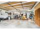 Spacious two-car garage providing ample room for storage and projects at 1426 Saxon Blvd, Deltona, FL 32725