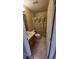 Bathroom featuring marble tile, vanity with marble top, and shower with patterned shower curtain at 1491 E Palomar Dr, Deltona, FL 32738