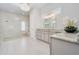 Primary bathroom showcasing a walk-in shower, vanity, and stylish finishes at 1855 Cattle Creek Ln, Port Orange, FL 32128
