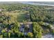 Beautiful aerial view of the property featuring a pool, lush greenery and a water view at 1899 W Beresford Ave, Deland, FL 32720
