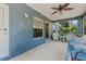 Enjoy the outdoor oasis with a covered patio perfect for dining or relaxing in style at 2150 Deck Ct, Deltona, FL 32738