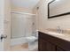 Bathroom with a shower/tub combo, toilet, and single sink vanity at 2200 S Palmetto Ave # B060, Daytona Beach, FL 32119