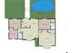 Detailed floor plan featuring bedrooms, kitchen, living room, dining area, and a swimming pool at 257 Deleon Rd, Debary, FL 32713